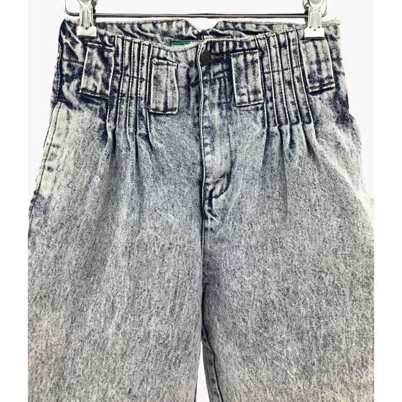 Vintage Filippo-Totti Acid Wash High-Waisted Mom Jeans Size 7/8 Inseam 27 Read - Picture 2 of 6